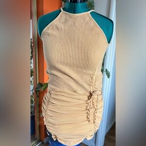 Free People yellow mini dress